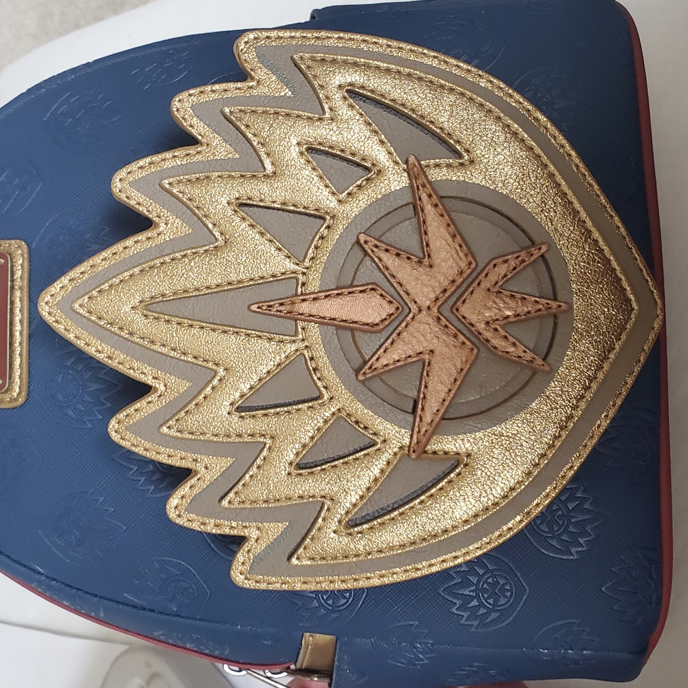 Blue and Gold Starburst Crossbody Bag